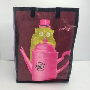 Trader Joe's Who? Perky Owl Uni-corny Reusable‎ Tote Bag 6 gallon